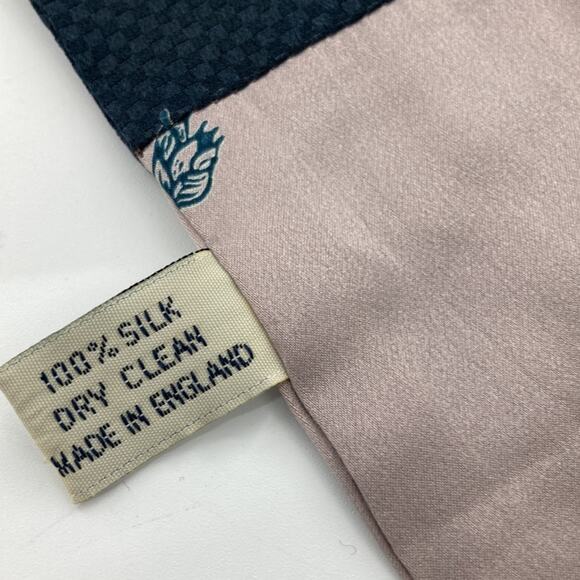 Pazuki Silk Patchwork Scarf Made In England 10.5 x 60 - Picture 5 of 13